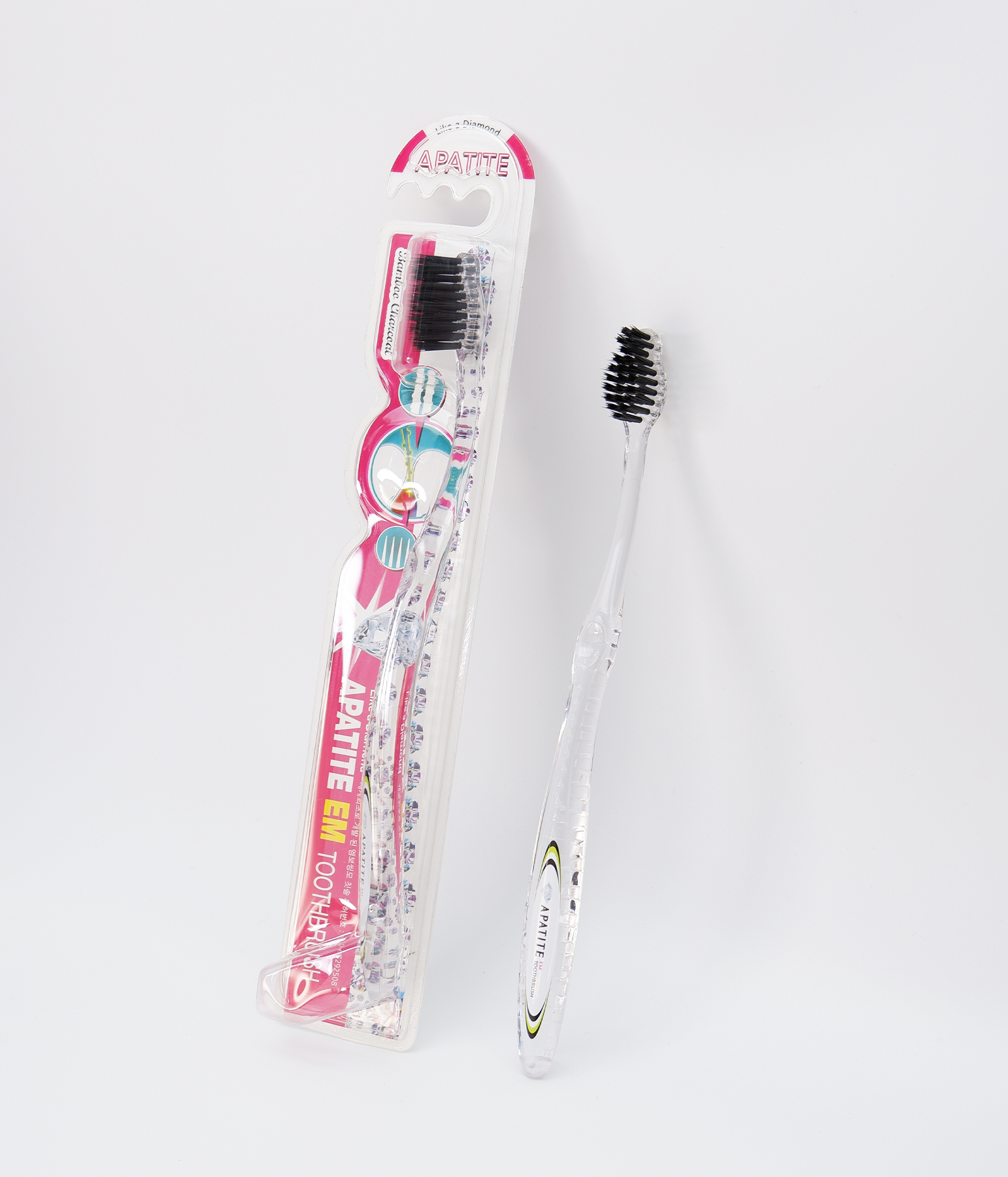 Toothbrush APATITE activated bamboo charcoal